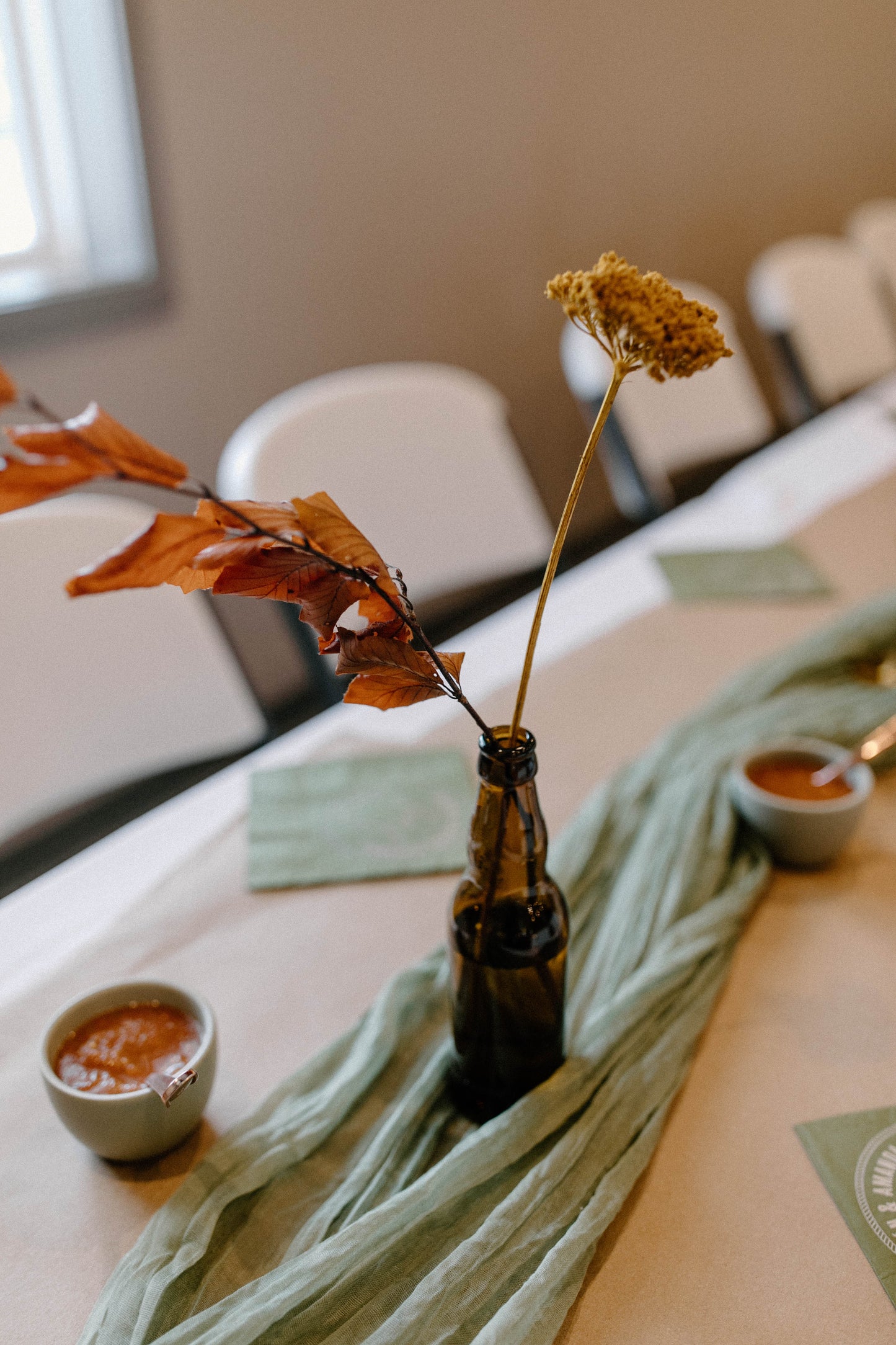 Amber bud vases