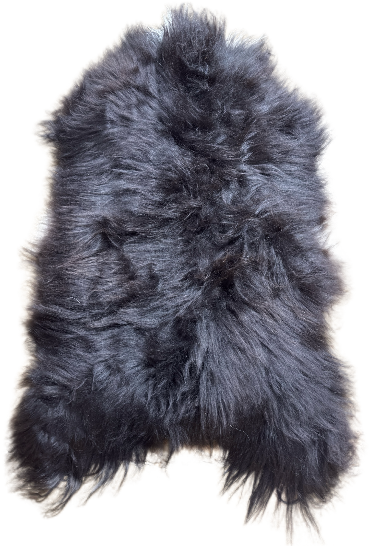 Black Icelandic Natural Color Sheepskin Rug