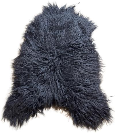 Sheepskin Rug Icelandic Natural Color Black Curly