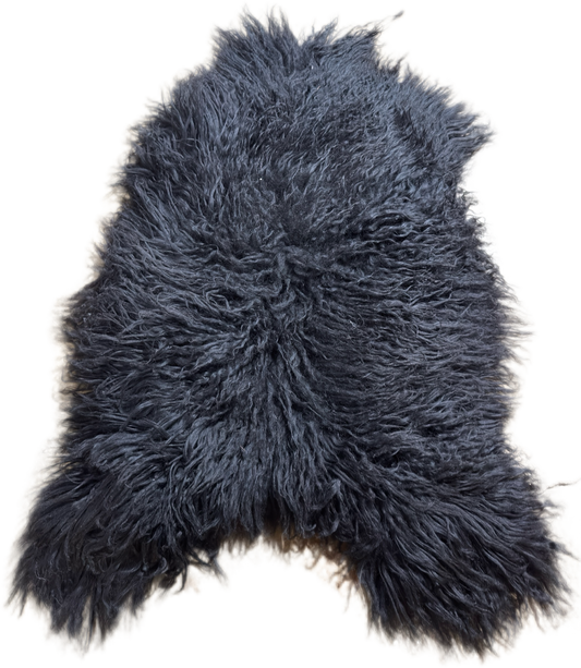 Sheepskin Rug Icelandic Natural Color Black Curly