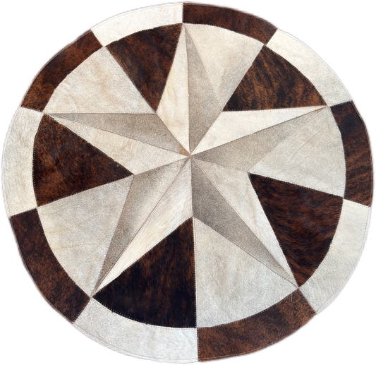 Genuine Cowhide Texas Star Rug