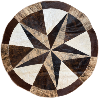 Cowhide Texas Star Rug