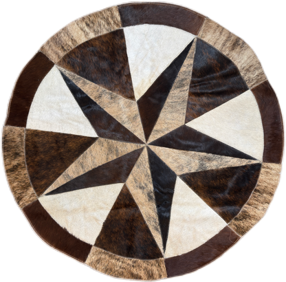 Cowhide Texas Star Rug