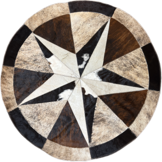 Cowhide Texas Star Rug