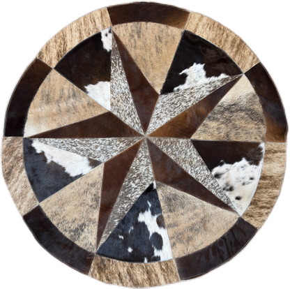 Cowhide Texas Star Rug