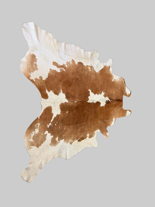 Tan & White Cowhide