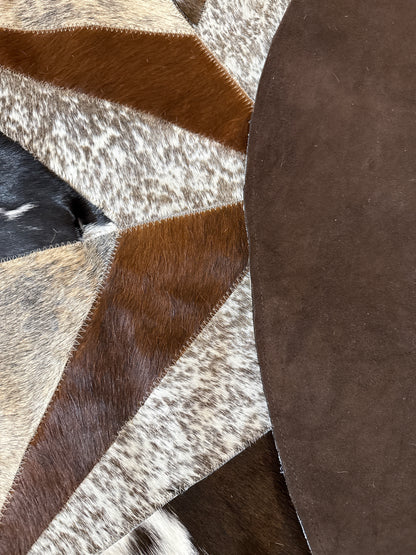 Cowhide Texas Star Rug