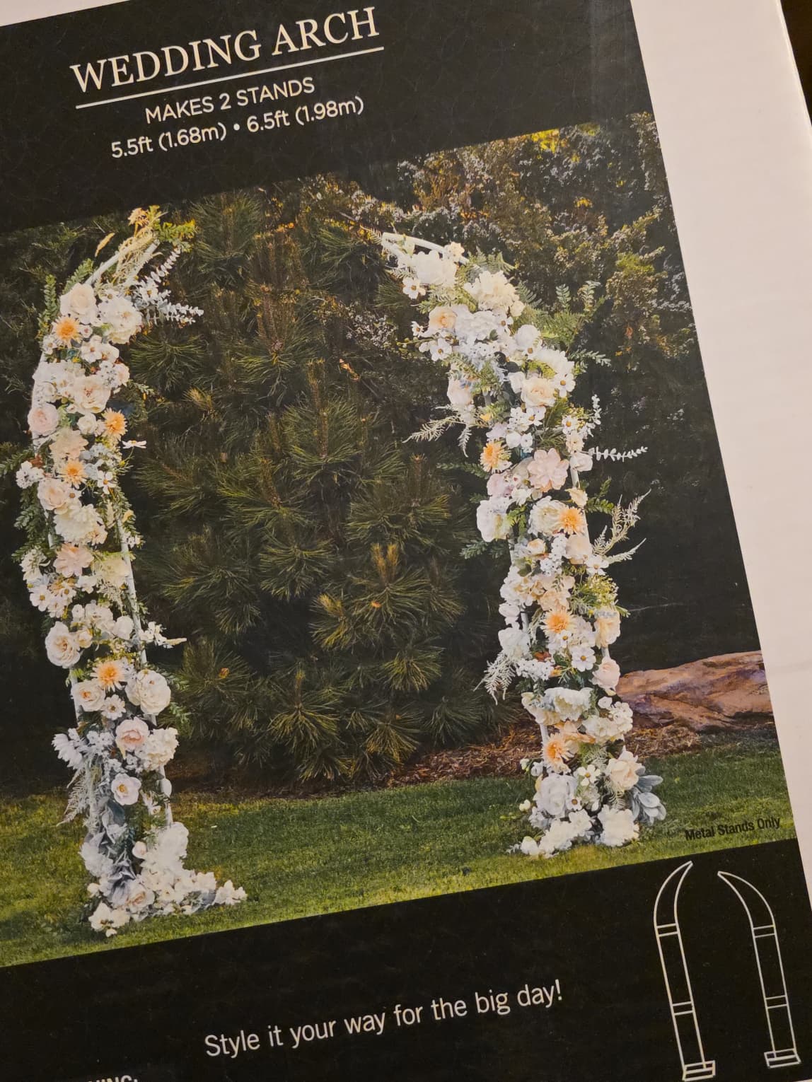 White Metal Broken Arch Base frame