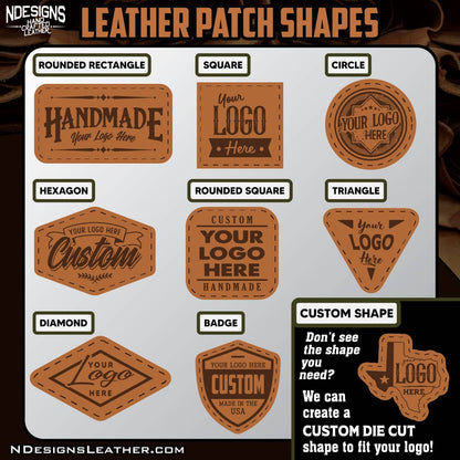 Custom Logo Leather Patch Hat - Patches are sewn, not glued!