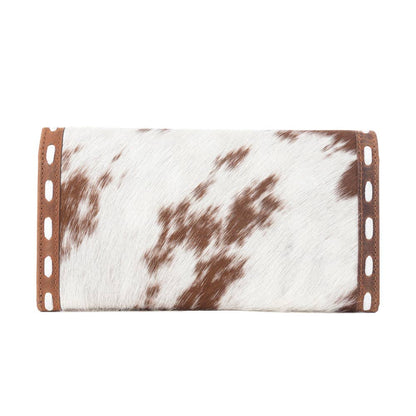 Yellowstone Sienna Stockyard Hairon Leather Women’s Purse in Cream Cocoa