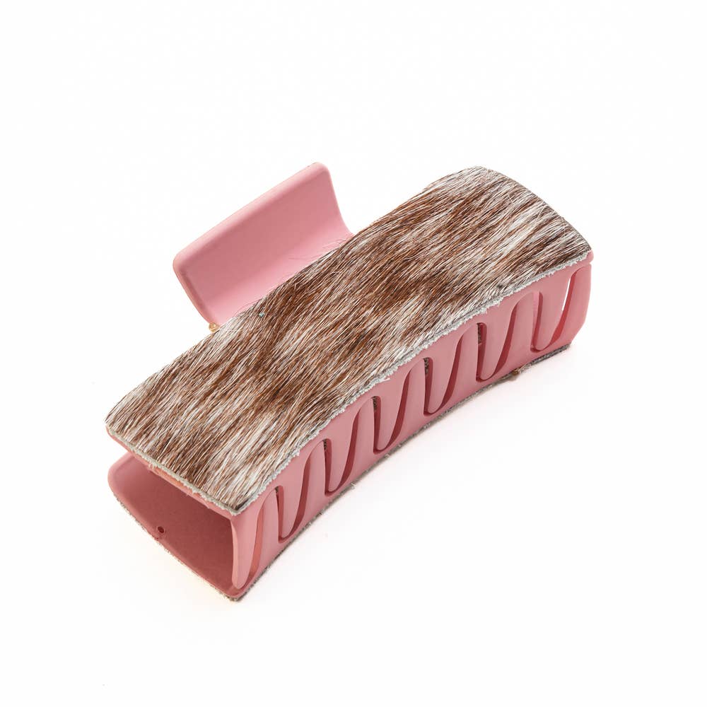 High Vista Hair Comb Clip In Pink and Brown