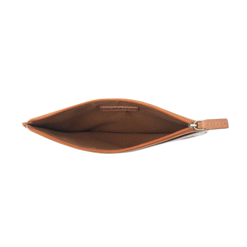 Hayride Hairon Leather Pouch for Women in brown
