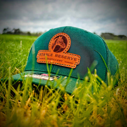 Custom Logo Leather Patch Hat - Patches are sewn, not glued!