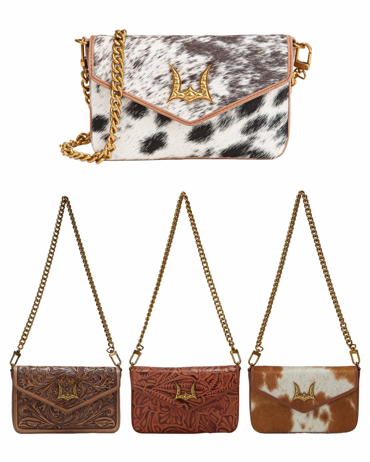 Loyal West The On The Go Mini Chain Bag- In Handtooled Leather