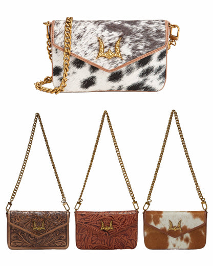 Loyal West The On The Go Mini Chain Bag- In Handtooled Leather