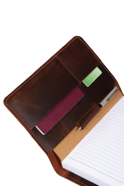 Leather Journal Cover, A5 Size Notebook Cover
