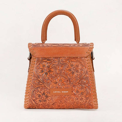 Loyal West Leon Mini Handle Purse - Brown
