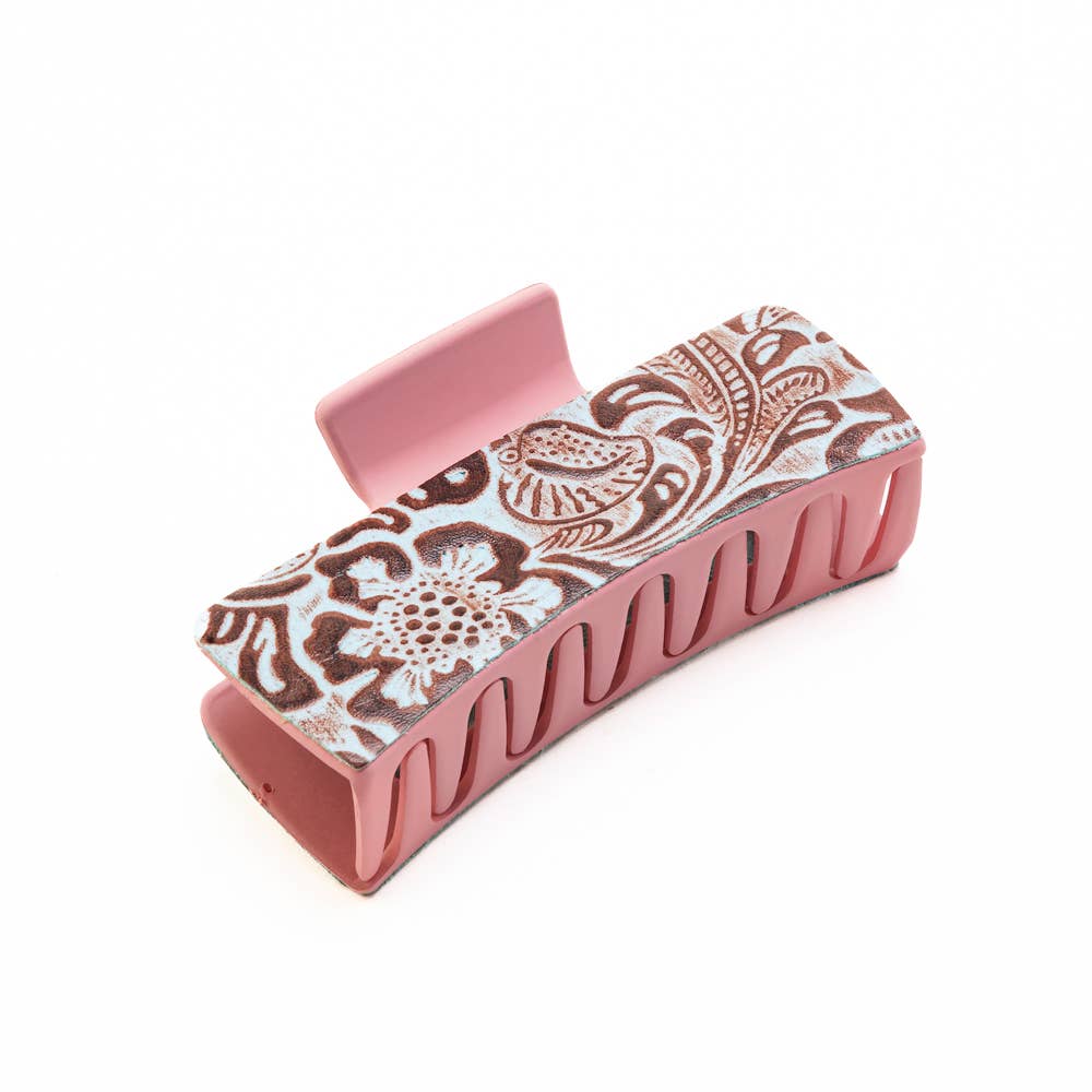 High Vista Hair Comb Clip In Pink and Brown