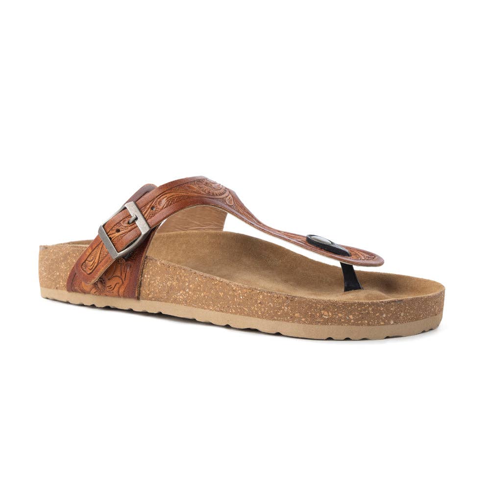 Crockler Western Hand-Tooled Sandals