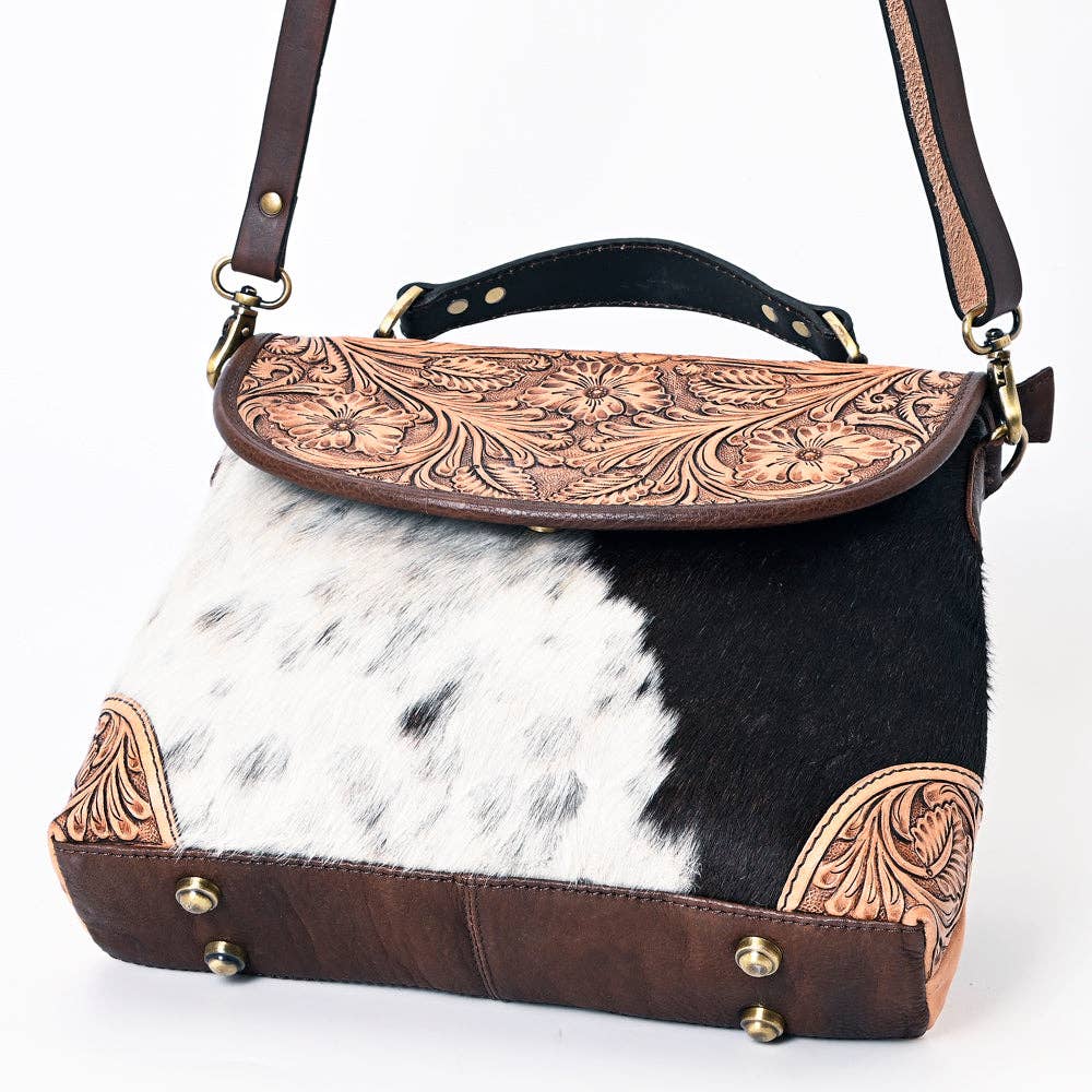 ADBGA338 Crossbody Hair On Genuine Western Leather Women Bag