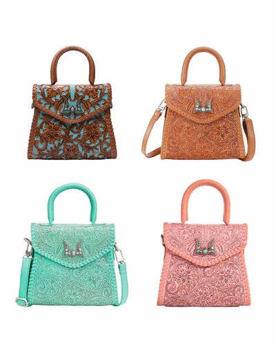 Loyal West Leon Mini Handle Purse - Brown