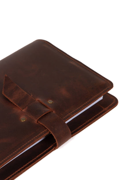 Leather Journal Cover, A5 Size Notebook Cover